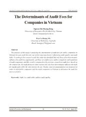 The determinants of audit fees for companies in Vietnam