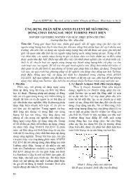 Ứng dụng phần mềm ANSYS FLUENT để mô phỏng dòng chảy đằng sau một Turbine phát điện