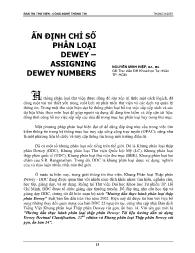 Ấn định chỉ số phân loại Dewey – Assigning Dewey Numbers
