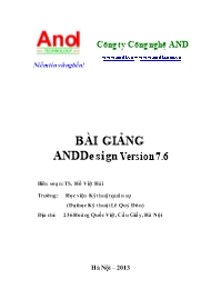 Bài giảng ANDDesign Version 7.6 - Hồ Việt Hải