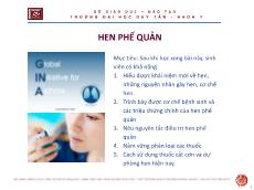 Bài giảng Bệnh lý học - Hen phế quản - Nguyễn Phúc Học