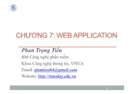 Bài giảng Đồ họa máy tính - Chương 7: Web Application - Phan Trọng Tiến