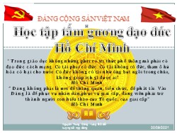 Bài giảng Học tập tấm gương đạo đức Hồ Chí Minh