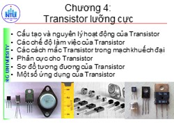 Bài giảng Linh kiện điện tử - Chương 4: Transistor lưỡng cực