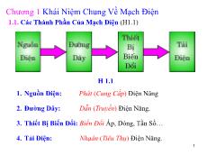 Bài giảng Mạch điện - Chương 1: Khái niệm chung về mạch điện