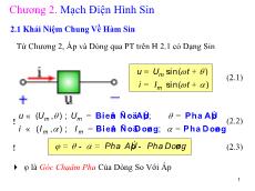 Bài giảng Mạch điện - Chương 2: Mạch điện hình sin