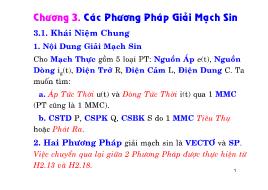 Bài giảng Mạch điện - Chương 3: Các phương pháp giải mạch sin