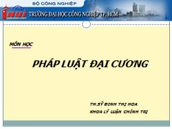 Bài giảng Pháp luật đại cương - Luật hình sự luật tố tụng hình sự Việt Nam - Đinh Thị Hoa