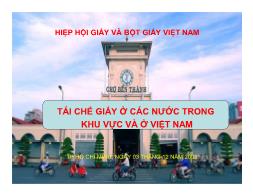 Bài giảng Tái chế giấy ở các nước trong khu vực và ở Việt Nam
