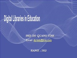 Bài giảng Thư viện số - Đỗ Quang Vinh