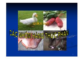 Bài giảng Thương phẩm học hàng thực phẩm - Phần 2: Các nhóm hàng thực phẩm - Đàm Sao Mai