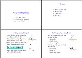 Bài giảng Vật lý 1 - Công và năng lượng - Lê Quang Nguyên