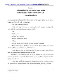 Bài giảng Xử lý nước cấp - Nguyễn Lan Phương