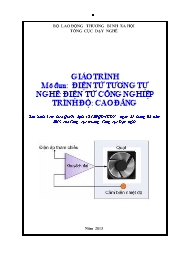 Giáo trình Điện tử tương tự - Nghề: Điện tử công nghiệp - Lê Văn Hiền (Trình độ cao đẳng)