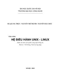 Giáo trình Hệ điều hành Unix - Linux - Hà Quang Thụy