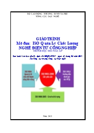 Giáo trình ISO quản lý chất lượng - Nghề: Điện tử công nghiệp - Lê Văn Hiền (Trình độ trung cấp)