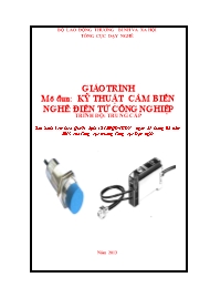 Giáo trình Kỹ thuật cảm biến - Nghề: Điện tử công nghiệp - Lê Văn Hiền (Trình độ trung cấp)