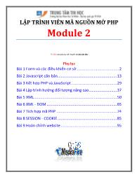 Giáo trình Lập trình viên mã nguồn mở PHP - Module 2