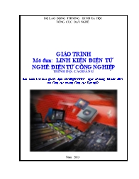 Giáo trình Linh kiện điện tử - Nghề: Điện tử công nghiệp - Lê Văn Hiền (Trình độ cao đẳng)