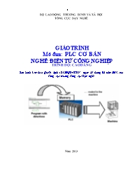Giáo trình PLC cơ bản - Nghề: Điện tử công nghiệp - Lê Văn Hiền (Trình độ cao đẳng)