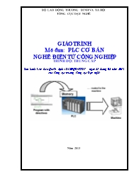 Giáo trình PLC cơ bản - Nghề: Điện tử công nghiệp - Lê Văn Hiền (Trình độ trung cấp)