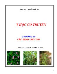 Giáo trình Y học cổ truyền - Chương 10: Các bệnh ung thư - Nguyễn Khắc Bảo