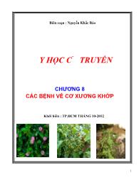 Giáo trình Y học cổ truyền - Chương 8: Các bệnh về cơ xương khớp - Nguyễn Khắc Bảo