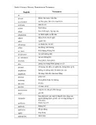 Grade 8 Science Glossary Translation in Vietnamese