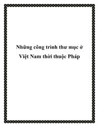 Những công trình thư mục ở Việt Nam thời thuộc Pháp