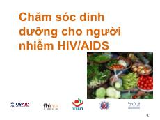 Tài liệu Chăm sóc dinh dưỡng cho người nhiễm HIV/AIDS
