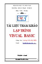 Tài liệu tham khảo Lập trình Visual Basic - Lương Trần Hy Hiến
