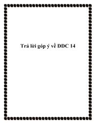 Trả lời góp ý về DDC 14