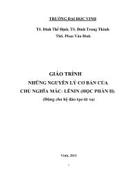 Giáo trình Những nguyên lý cơ bản của chủ nghĩa Mác- Lênin (Học phần II) - Phan Văn Bình