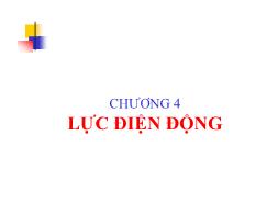 Bài giảng Khí cụ điện - Chương 2: Lực điện động