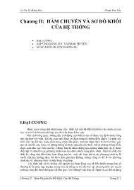 Giáo trình Cơ sở tự động học - Chương II: Hàm chuyển và sơ đồ khối của hệ thống - Phạm Văn Tấn