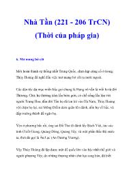Nhà Tần (221 - 206 TrCN) (Thời của pháp gia) - Phần 2