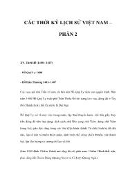 Tài liệu Các thời kỳ lịch sử Việt Nam – Phần 2
