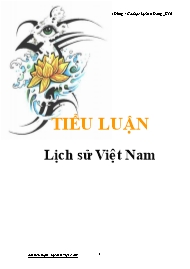 Tiểu luận Lịch sử Việt Nam