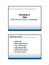 Bài giảng Cơ sở dữ liệu - Chương 5: SQL (Structured Query Language)
