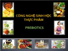 Bài giảng Công nghệ sinh học thực phẩm - Prebiotics