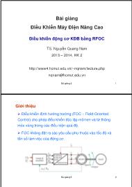 Bài giảng Điều khiển máy điện nâng cao - Bài 5: Điều khiển động cơ KĐB bằng RFOC - Nguyễn Quang Nam