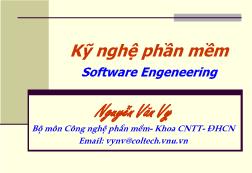 Bài giảng Kỹ nghệ phần mềm - Bài 1: Khái niệm về phần mềm - Nguyễn Văn Vỵ
