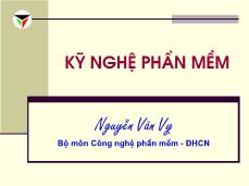 Bài giảng Kỹ nghệ phần mềm - Giới thiệu - Nguyễn Văn Vỵ