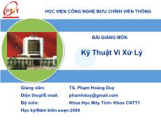 Bài giảng Kỹ thuật vi xử ký - Ghép nối với 8088 - Phạm Hoàng Duy