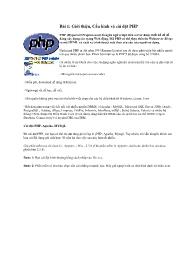 Bài giảng PHP