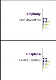 Bài giảng Telephony - Chapter 4: Signalling in telephony - Nguyễn Duy Nhật Viễn