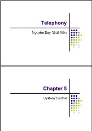 Bài giảng Telephony - Chapter 5: System control - Nguyễn Duy Nhật Viễn