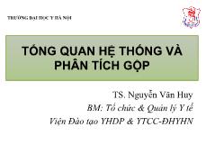 Bài giảng Tổng quan hệ thống và phân tích gộp - Nguyễn Văn Huy