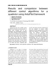 Results and comparision between different control algorithms for a quadrotor using ArduPilot framework