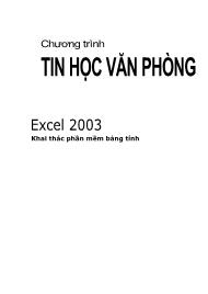 Tài liệu Tin học văn phòng - Excel 2003